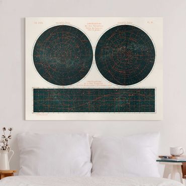 Print on canvas - Vintage Illustration Constellations