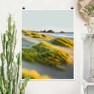 Poster beach - Dunes And Grasses At The Sea