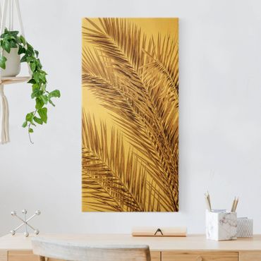 Canvas print gold - Bronze Coloured Palm Fronds