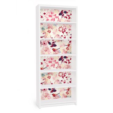 Adhesive film for furniture IKEA - Billy bookcase - Fancy Birds