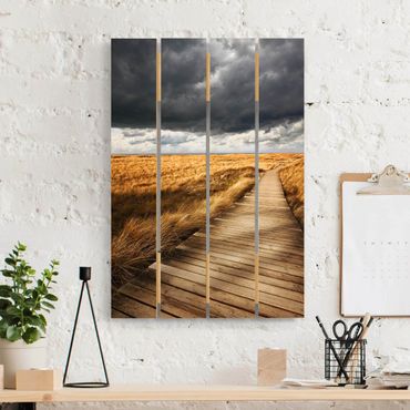 Print on wood - Path Between Dunes