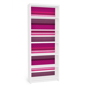 Adhesive film for furniture IKEA - Billy bookcase - Pink Ethnomix