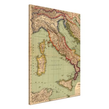 Magnetic memo board - Vintage Map Italy