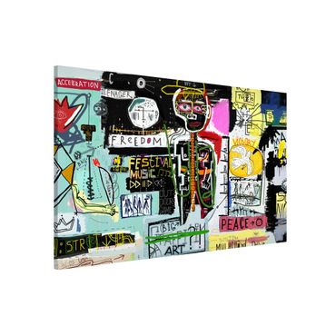 Magnetic memo board - Abstract Graffiti Art - Landscape format 3:2