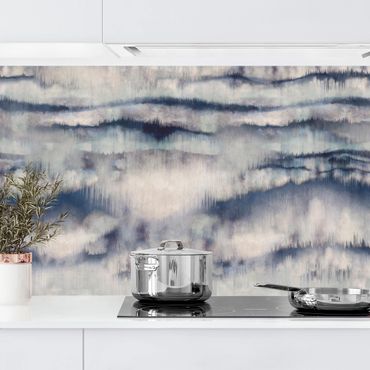 Kitchen wall cladding - Abstract Watercolour Mountains