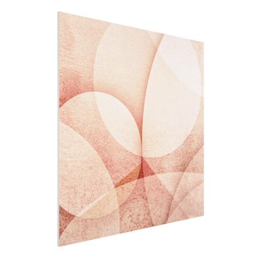 Print on forex - Abstract Graphics In Peach-Colour - Square 1:1