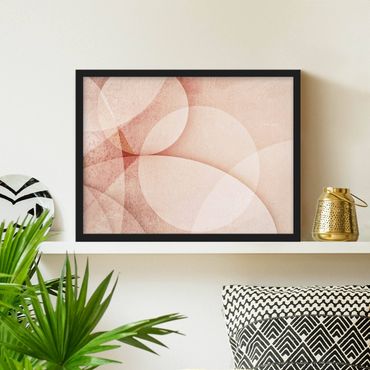 Framed poster - Abstract Graphics In Peach-Colour