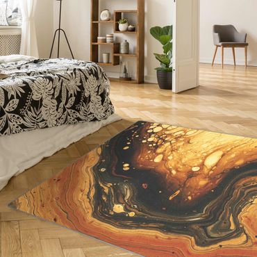 Rug - Abstract Marbling Creamy Brown