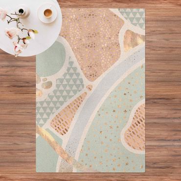 Cork mat - Abstract Seascape Pastel Pattern - Portrait format 2:3