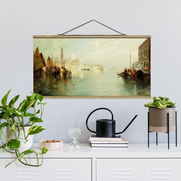 Fabric print with poster hangers - Thomas Moran - Canal Grande