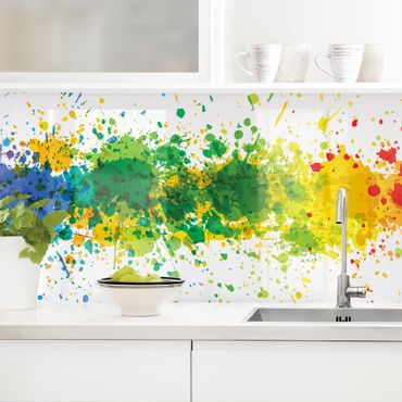 Kitchen wall cladding - Rainbow Splatter II