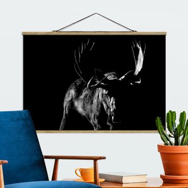 Fabric print with poster hangers - Bull In The Dark