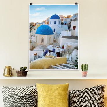 Poster architecture & skyline - Santorini