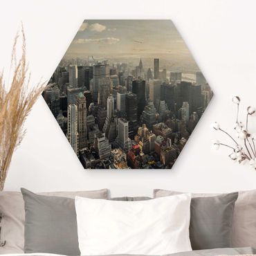 Wooden hexagon - Upper Manhattan New York City