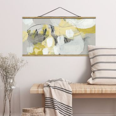 Fabric print with poster hangers - Lemons In The Mist I
