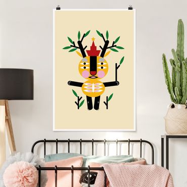 Poster - Collage Ethno Monster - Deer