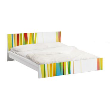 Adhesive film for furniture IKEA - Malm bed 160x200cm - Rainbow Stripes