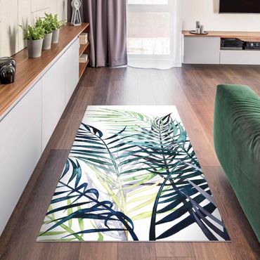 Vinyl Floor Mat - Exotic Foliage - Palm Tree - Portrait Format 1:2