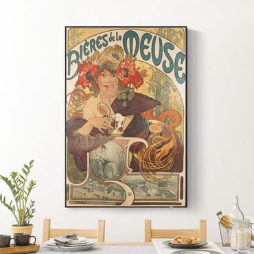 Print with acoustic tension frame system - Alfons Mucha - Billboard for La Meuse Beer