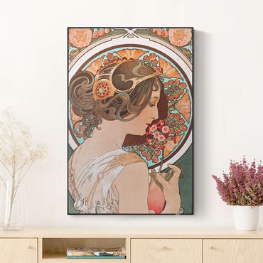 Print with acoustic tension frame system - Alfons Mucha - Primrose