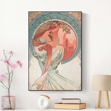 Print with acoustic tension frame system - Alfons Mucha - Four Arts - Poetry