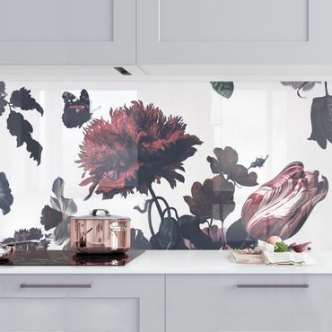 Kitchen wall cladding - Old Masters Flower Rush With Roses Bouquet