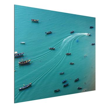 Print on aluminium - Anchored Fishing Boats