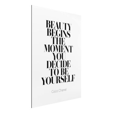 Print on aluminium - Be Yourself Coco Chanel