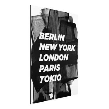 Print on aluminium - Berlin New York London
