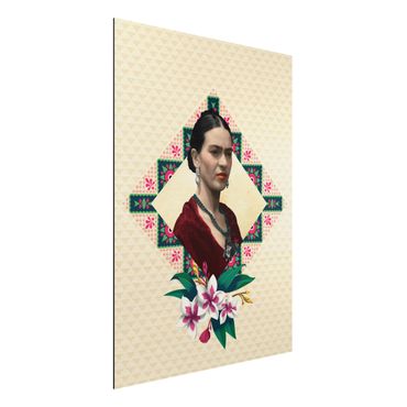 Print on aluminium - Frida Kahlo - Flowers And Geometry