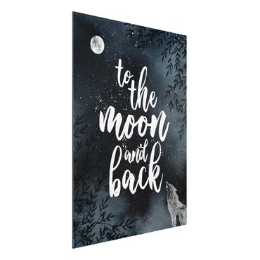 Print on aluminium - Love You To The Moon And Back