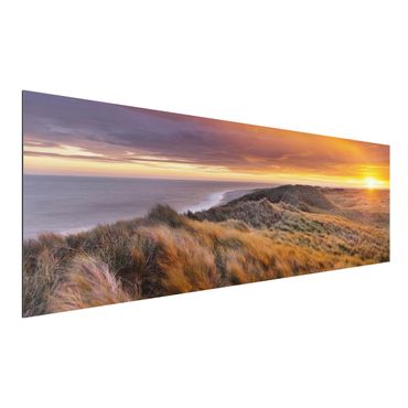 Print on aluminium - Sunrise On The Beach On Sylt