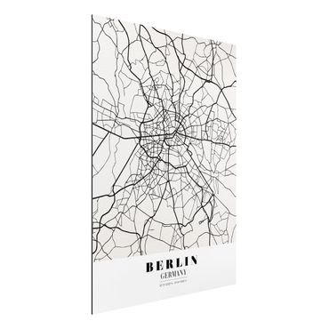Print on aluminium - Berlin City Map - Classic
