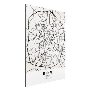 Print on aluminium - Rome City Map - Classical