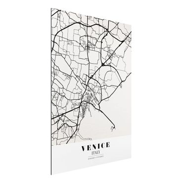 Print on aluminium - Venice City Map - Classic