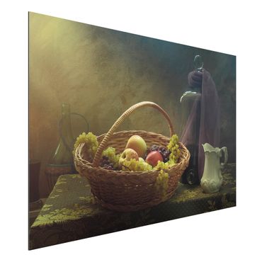 Print on aluminium - Still Life With Fruit Basket
