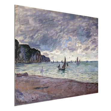 Print on aluminium - Claude Monet - Fishing Boats In Front Of The Beach And Cliffs Of Pourville
