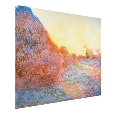 Print on aluminium - Claude Monet - Haystack In Sunlight