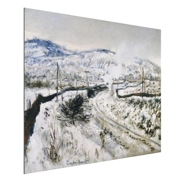 Print on aluminium - Claude Monet - Train In The Snow At Argenteuil