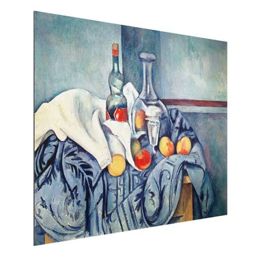 Print on aluminium - Paul Cézanne - Still Life With Peaches And Bottles