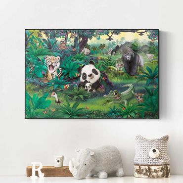 Print with acoustic tension frame system - Animal Club International - Jungle With Animals