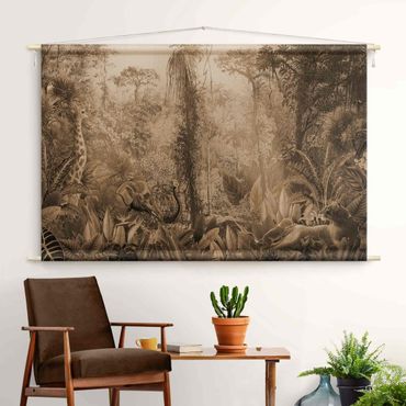Tapestry - Antique Jungle Sepia