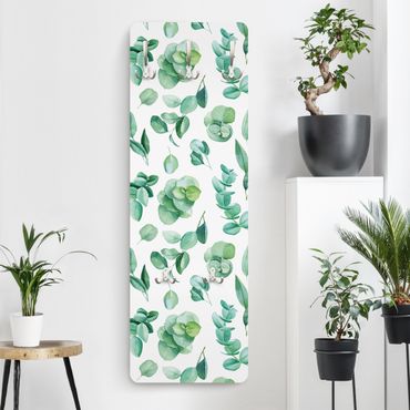 Coat rack modern - Watercolour Eucalyptus Branch And Leaves Pattern