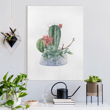 Canvas print - Watercolour Cacti Illustration