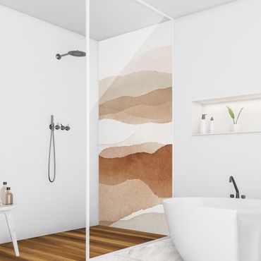 Shower wall cladding - Landscape In Watercolour Sandy Hills