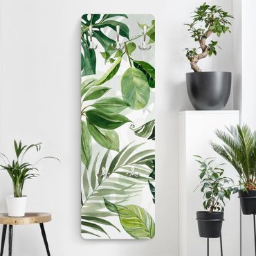 Coat rack modern - Watercolour Tropical Leaves And Tendrils