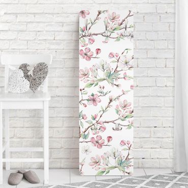Coat rack modern - Watercolour Branches Of Apple Blossom In Light Pink And White