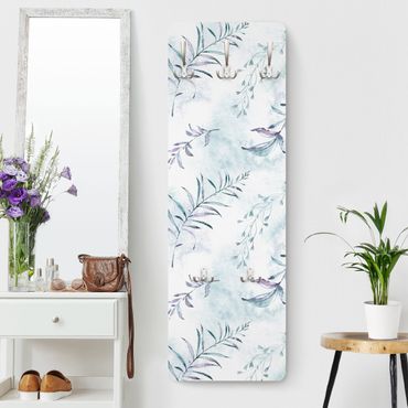 Coat rack modern - Watercolour Branches In Mint Blue