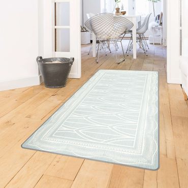 Rug - Art Deco Feather Pattern With Border