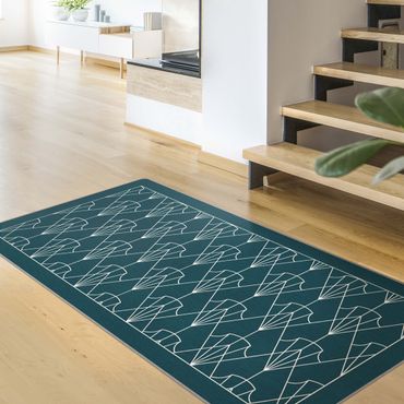 Rug - Art Deco Pattern Arrows With Border